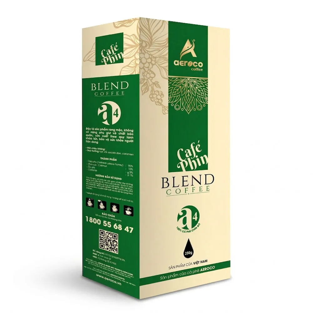 Cà phê bột AEROCO A4 pha phin - hộp 250g