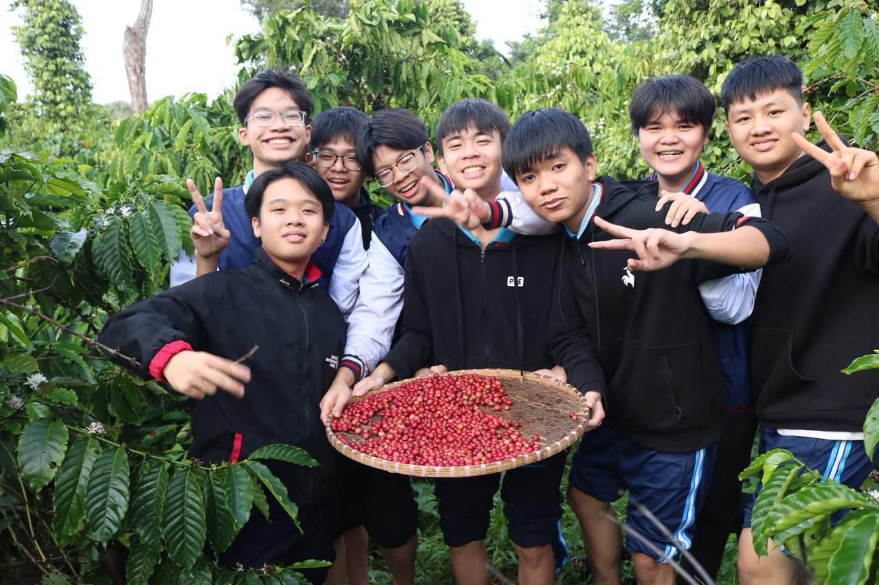 Buổi học đặc biệt của học sinh Đắk Lắk giữa mùa cà phê chín